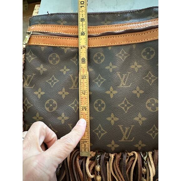 Vintage Boho Louis Vuitton Women's Brown Braided Leather Pochette Bosphore Bag - Picture 11 of 16